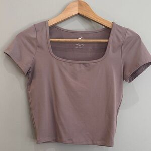 Hollister Seamless Fabric Square-Neck Baby Tee
